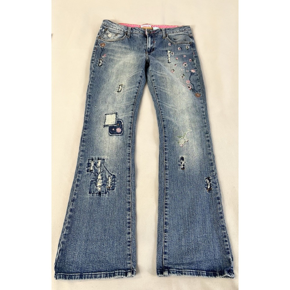 Vintage Y2K Zana Di Flare‎ Wide Leg Jeas  Grunge Festival Fits Juniors Sz 11